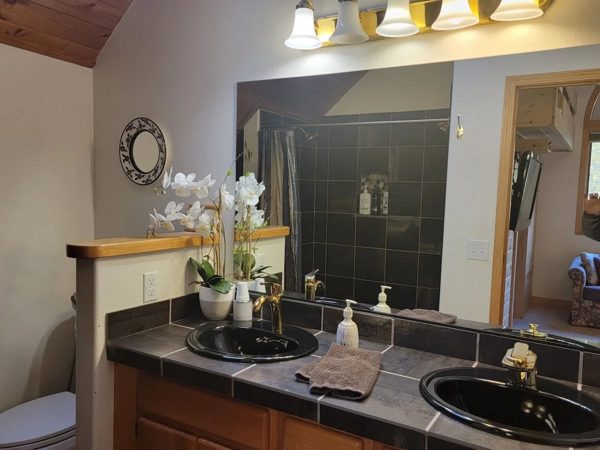 Wild Rose Chalet - Master Bath Double Sinks